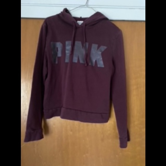 PINK VS Cropped Hoodie Sweatshirt Size Small - Picture 1 of 4